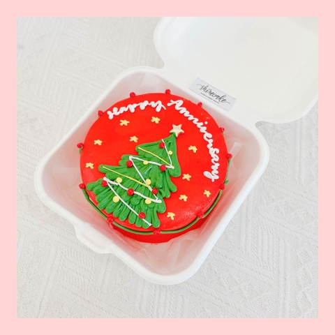 Mini Bento Giáng Sinh 2022 - Bánh kem bơ mini bento hộp bã mía