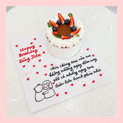Bánh mini trang trí trái cây - Bánh kem bơ mini 10-12cm