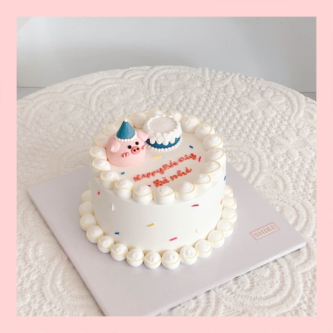 Bánh bơm thú hình con heo/con ếch/con gà/con cọp 3D dễ thương - Bánh sinh nhật trẻ em