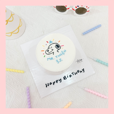 Bánh vẽ hình Totoro/ chó Snoopy/ heo Peppa/ mèo Cinnamoroll/ thỏ hồng/ BT21 dễ thương - Bánh sinh nhật trẻ em