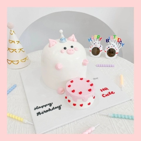 Bánh tạo hình con heo 3D - Bánh sinh nhật trẻ em