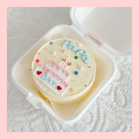 Mini Bento nhiều chủ đề - Bánh kem bơ mini hộp bã mía