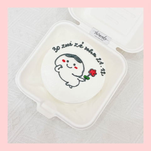 Mini Bento vẽ hình ngộ nghĩnh - Bánh kem bơ mini hộp bã mía