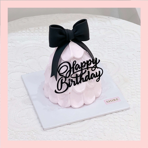 Bánh kem mini trang trí nơ nữ tính cho bạn gái - Bánh kem sinh nhật