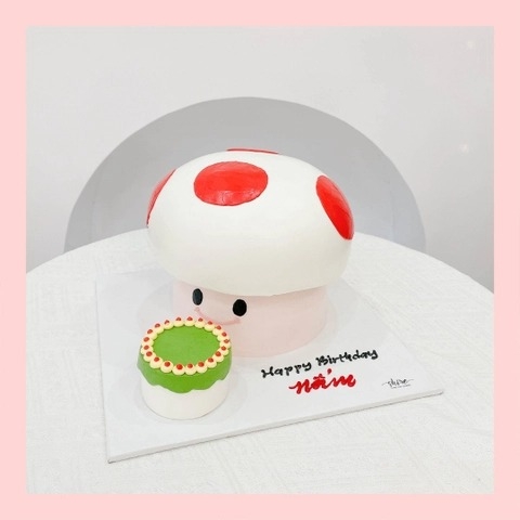 Bánh tạo hình bé gái/quả dâu/cây nấm/quả bắp 3D - Bánh sinh nhật trẻ em