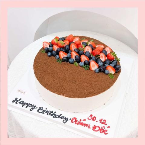 Tiramisu trang trí trái cây - Bánh kem tiramisu dạng ổ