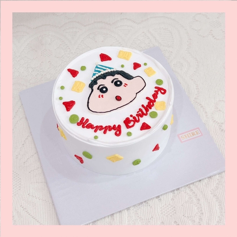 Bánh vẽ hình cu Shin/ One Piece/ Doraemon/ Conan dễ thương - Bánh sinh nhật trẻ em