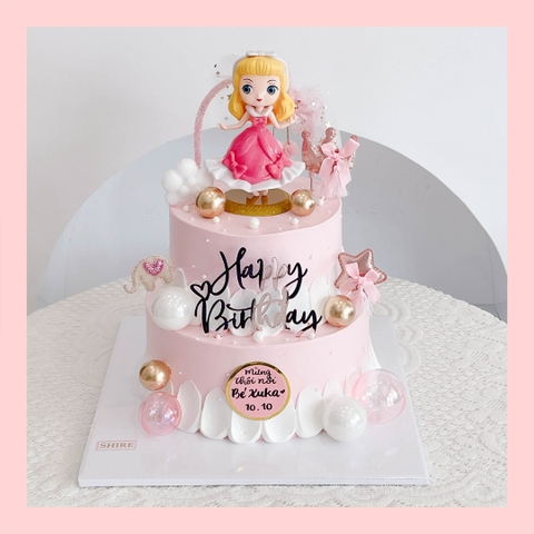 Bánh kem người đẹp ngủ trong rừng Aurora - Bánh sinh nhật công chúa Disney