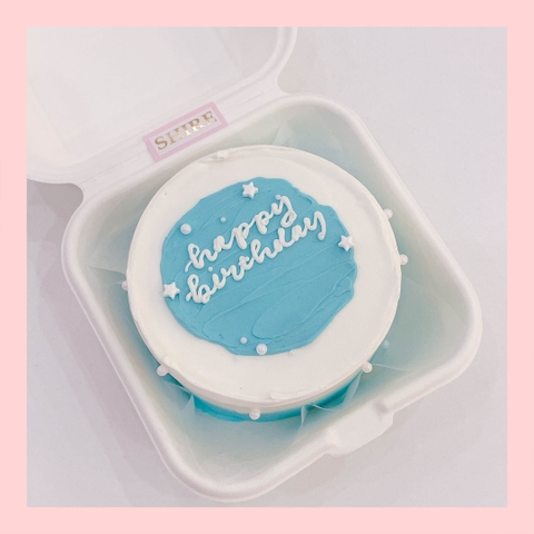 Mini Bento tone màu xanh dương - Bánh kem bơ mini hộp bã mía