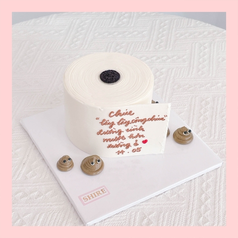 Bánh mini vẽ hình funny bựa - Bánh kem bơ mini 10-12cm