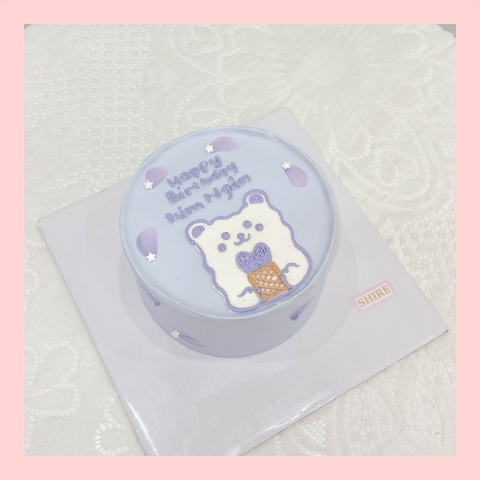 Bánh vẽ hình con gấu dễ thương - Bánh sinh nhật trẻ em