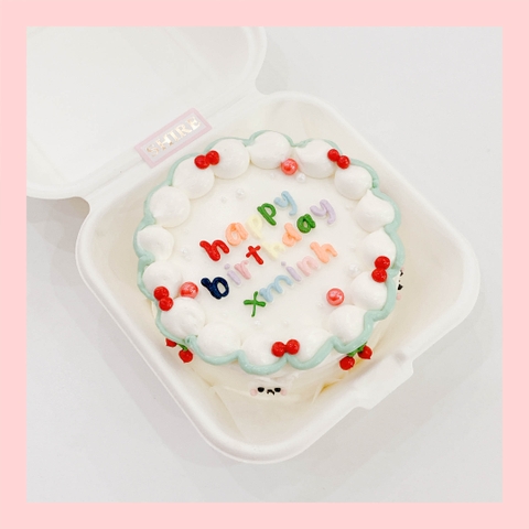 Mini Bento nhiều chủ đề - Bánh kem bơ mini hộp bã mía