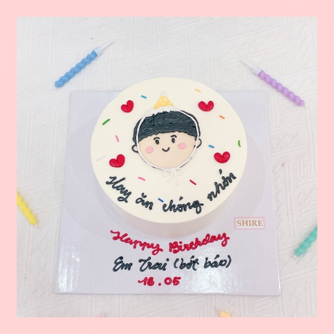 Bánh kem vẽ người nam - Bánh kem sinh nhật cho nam
