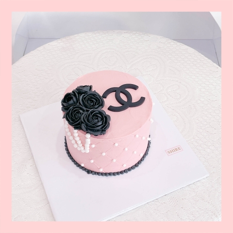 Bánh kem tone hồng đen - Bánh kem sinh nhật