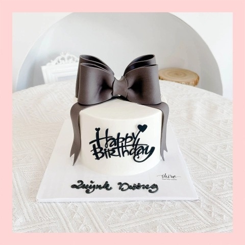 Bánh kem tạo hình nơ 3D xinh xắn cho nữ - Bánh kem fondant