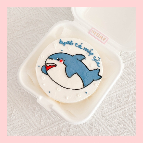 Mini Bento hình động vật biển dễ thương - Bánh kem bơ mini hộp bã mía