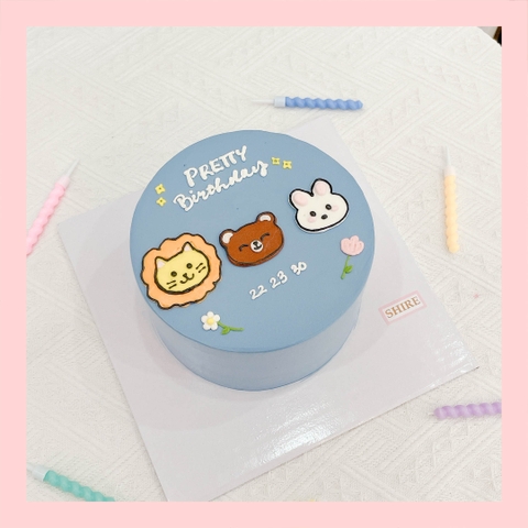 Bánh vẽ hình con gấu dễ thương - Bánh sinh nhật trẻ em