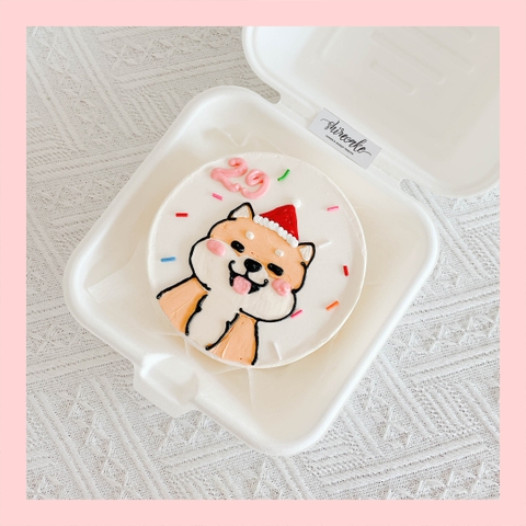 Mini Bento hình chó dễ thương - Bánh kem bơ mini hộp bã mía