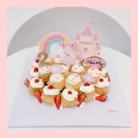 Su kem giòn sinh nhật cho bé - Choux creme trang trí phụ kiện