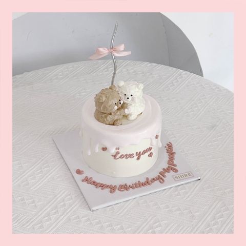 Bánh mini bơm thú 3D- Bánh kem bơ mini 10-12cm