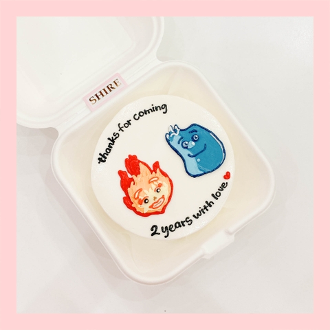 Mini Bento cặp đôi - Bánh kem bơ mini hộp bã mía