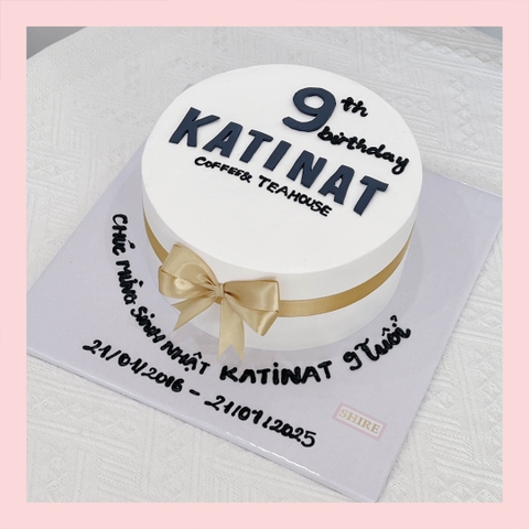 Bánh kem 1 tầng theo logo doanh nghiệp/công ty