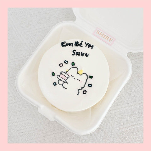 Mini Bento vẽ hình ngộ nghĩnh - Bánh kem bơ mini hộp bã mía