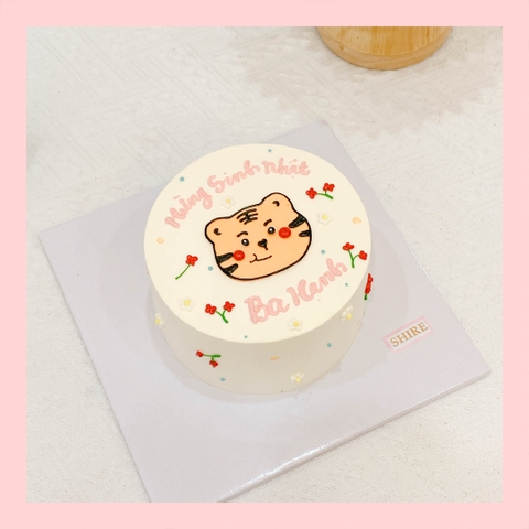 Bánh vẽ hình các con vật dễ thương - Bánh sinh nhật trẻ em