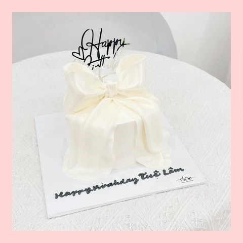 Bánh kem tạo hình nơ 3D xinh xắn cho bé gái - Bánh kem fondant