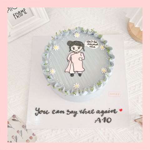 Bánh kem vẽ người nữ - Bánh kem sinh nhật cho nữ