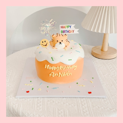 Bánh bơm thú hình con heo/con ếch/con gà/con cọp 3D dễ thương - Bánh sinh nhật trẻ em