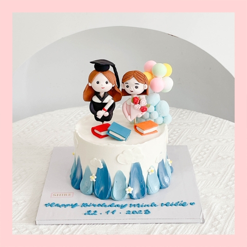 Bánh kem tạo hình em bé gái 3D xinh xắn cho bé gái - Bánh kem fondant