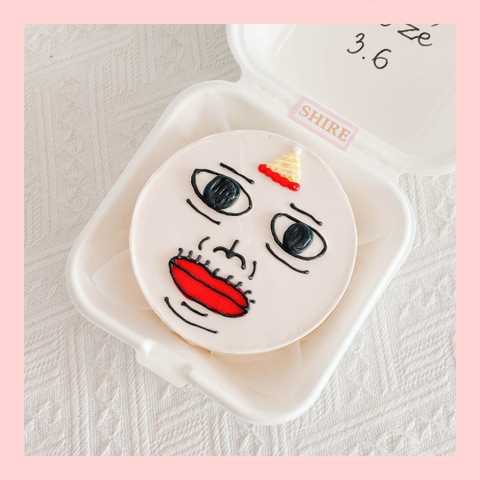 Mini Bento vẽ hình ngộ nghĩnh - Bánh kem bơ mini hộp bã mía