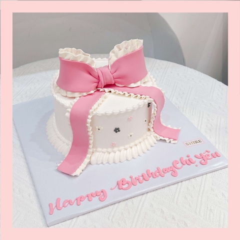 Bánh kem tạo hình nơ 3D xinh xắn cho nữ - Bánh kem fondant