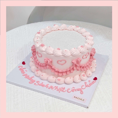 Bánh kem phong cách coquette style nữ tính - Bánh kem sinh nhật cho nữ