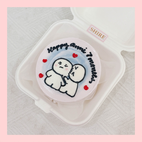 Mini Bento cặp đôi - Bánh kem bơ mini hộp bã mía