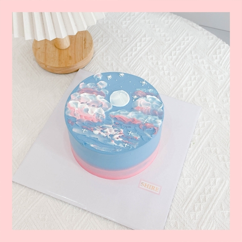 Bánh kem vẽ màu pastel style Hàn - Bánh kem sinh nhật