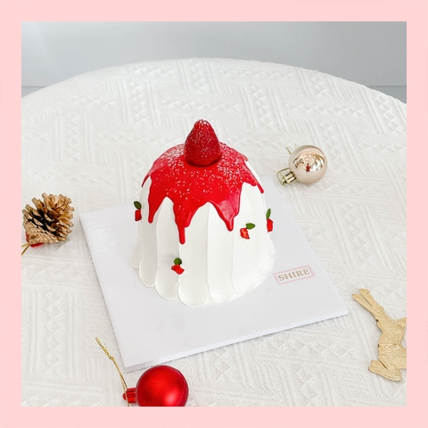 Bánh mini trang trí dâu tây - Bánh kem bơ mini 10-12cm