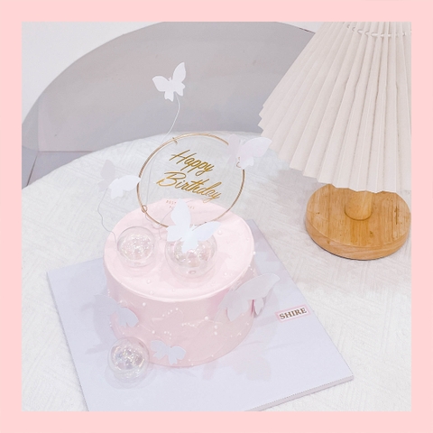 Bánh kem trang trí bướm - Bánh kem sinh nhật cho nữ