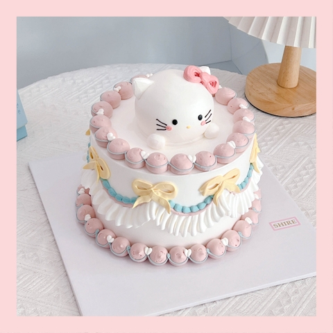 Bánh bơm thú hình con chó/con mèo/con khỉ/con chuột/con bò 3D dễ thương - Bánh sinh nhật trẻ em