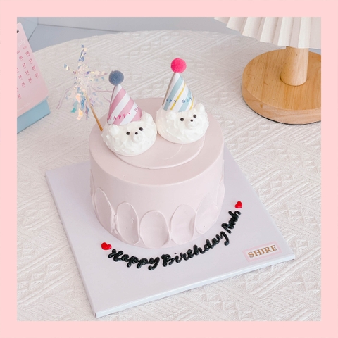 Bánh mini bơm thú 3D- Bánh kem bơ mini 10-12cm