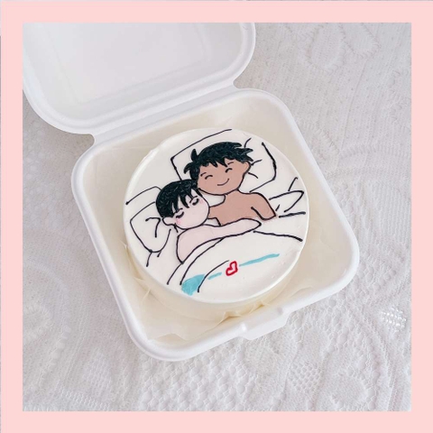 Mini Bento cặp đôi - Bánh kem bơ mini hộp bã mía