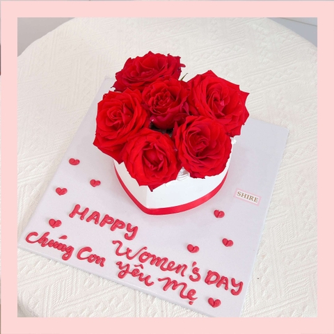 Bánh kem trang trí hoa tươi - Bánh kem sinh nhật cho nữ