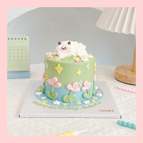 Bánh mini bơm thú 3D- Bánh kem bơ mini 10-12cm