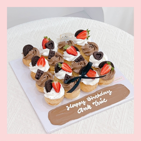 Su kem giòn xếp vuông - Choux creme