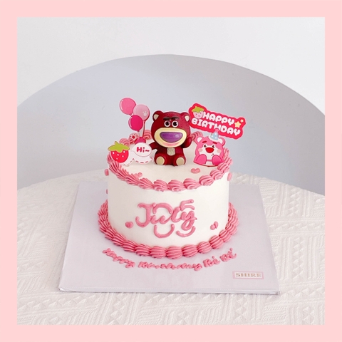 Bánh kem hình gấu dâu Lotso dễ thương - Bánh sinh nhật trẻ em