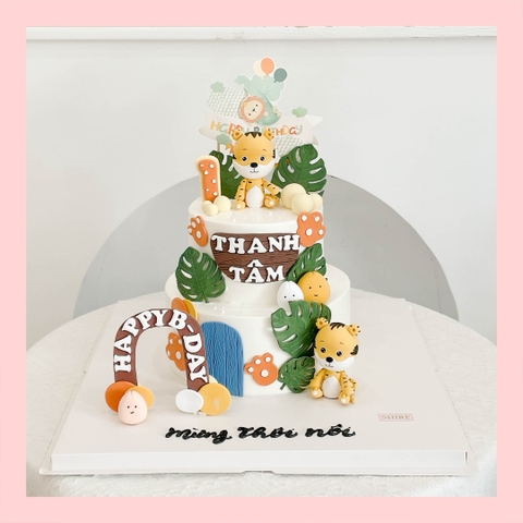 Bánh kem tạo hình con hổ/ con rồng cho bé - Bánh kem fondant