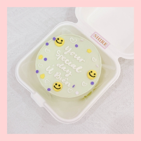 Mini Bento vẽ hình ngộ nghĩnh - Bánh kem bơ mini hộp bã mía