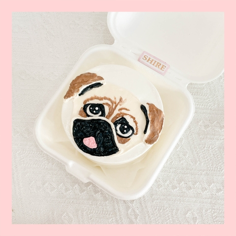 Mini Bento hình chó dễ thương - Bánh kem bơ mini hộp bã mía