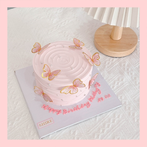 Bánh kem trang trí bướm - Bánh kem sinh nhật cho nữ